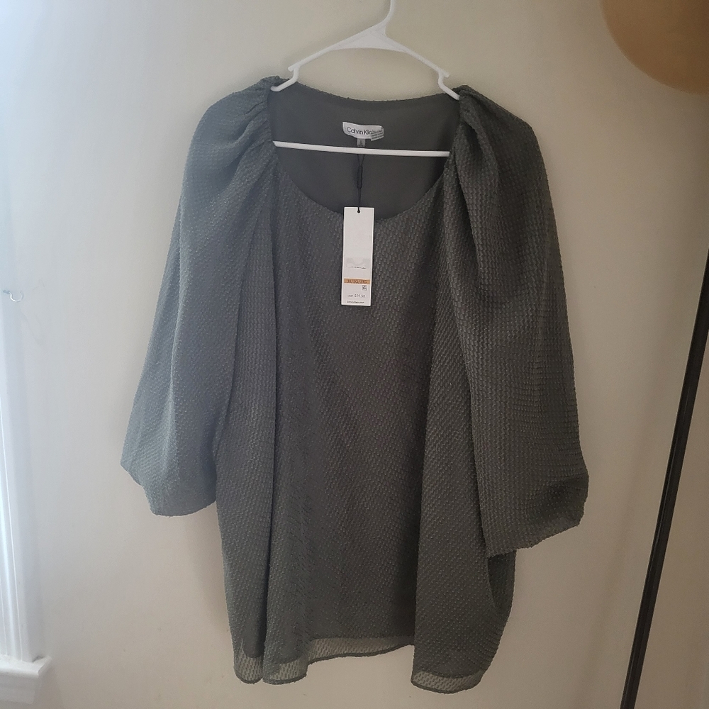 Calvin Klein Blouse Size 3X Nwt